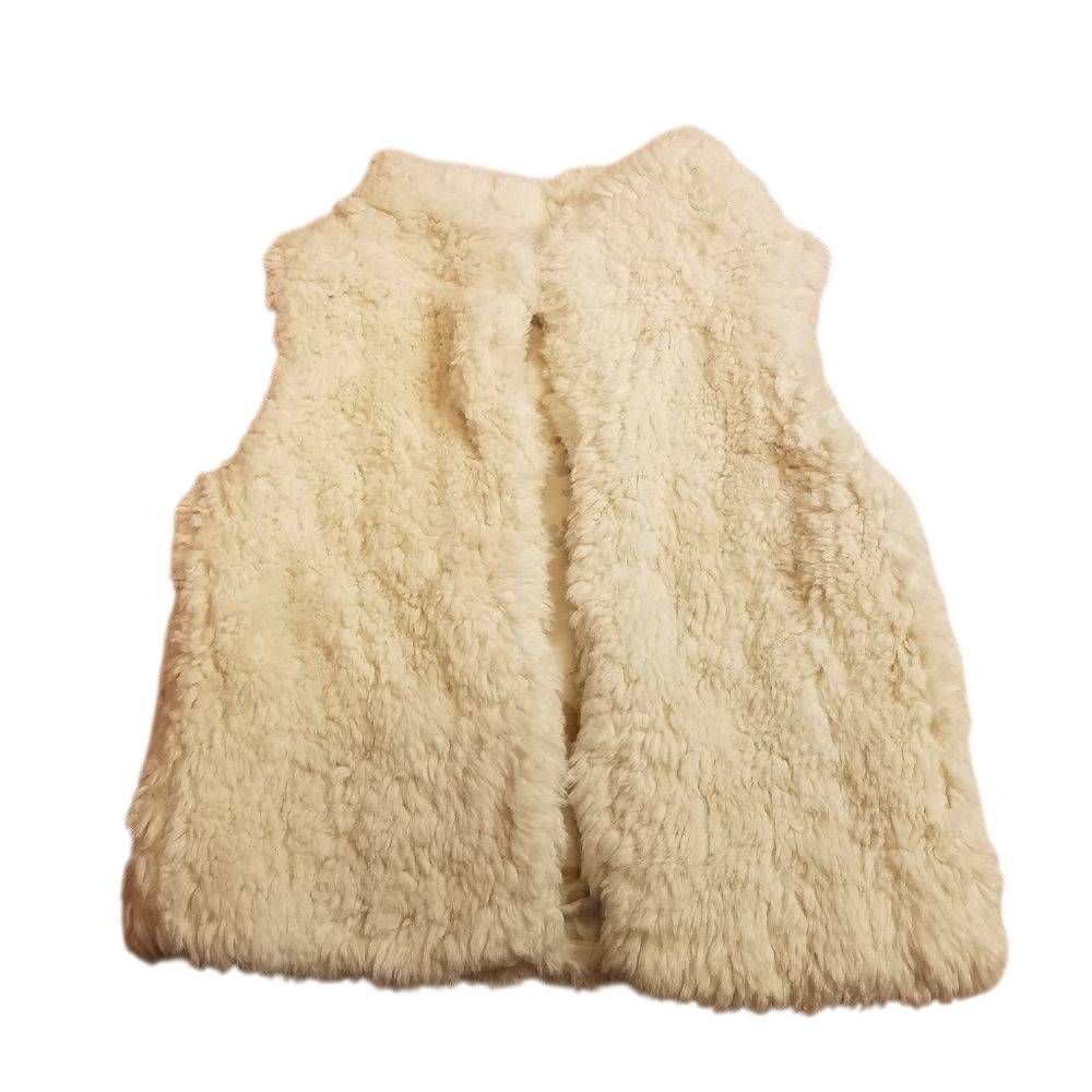 Carter's white fur vest 4T
